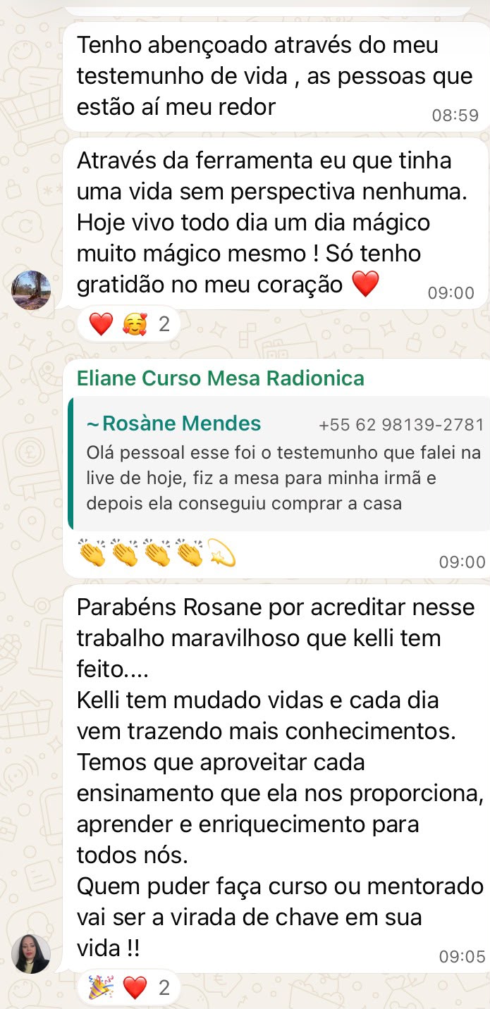 Print de depoimento real de aluna 2